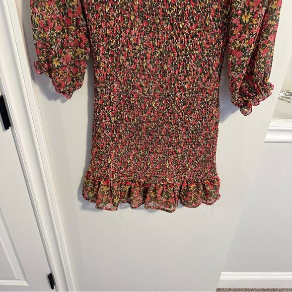Tuckernuck Dress Forum Los Angeles Pink Floral Smocked Mini Dress Medium - Picture 7 of 11
